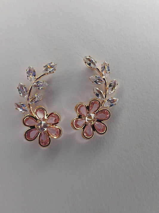 Floral Crystal Earrings
