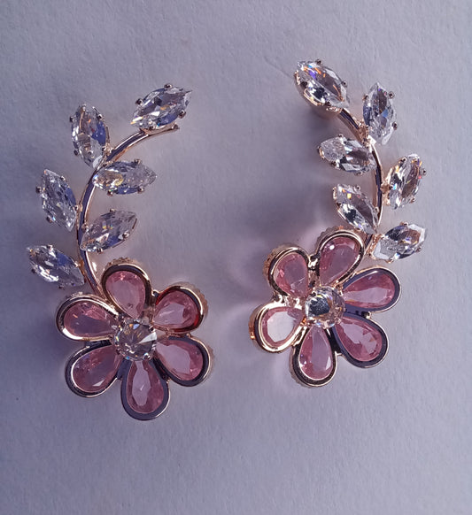 Floral Crystal Earrings