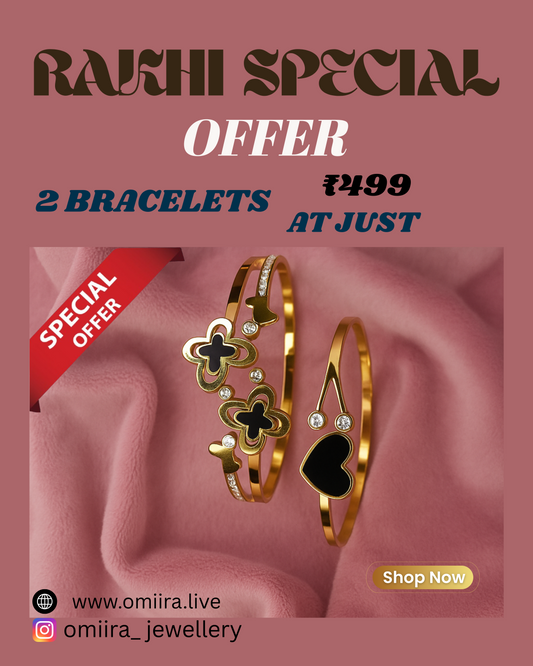 Golden Flutter Charm +Noir amour both ₹499